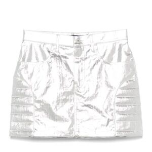 Junya Watanabe Shiny Silver Mini Skirt